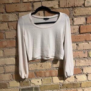 Out from Under urban outfitters Cream long sleeve crop top XS